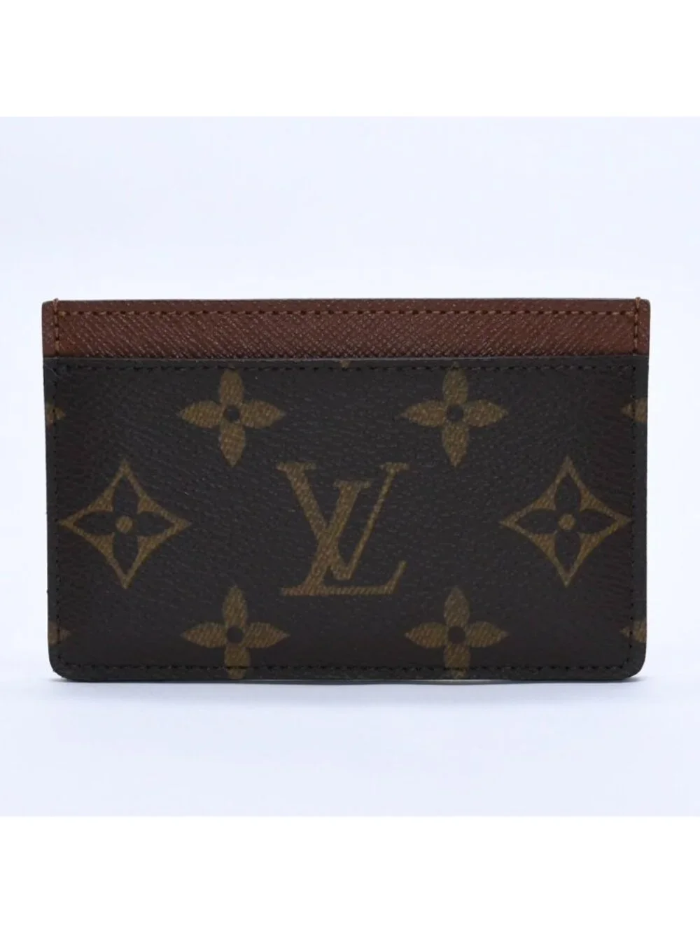 Louis Vuitton Porte Cartes Simple Card Case Monogram Canvas Brown